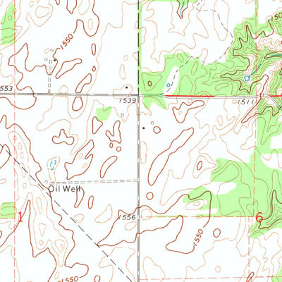 United States Geological Survey Watonga SE, OK (1972, 24000-Scale) digital map
