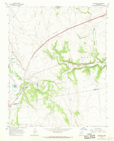 United States Geological Survey Watrous, NM (1966, 24000-Scale) digital map