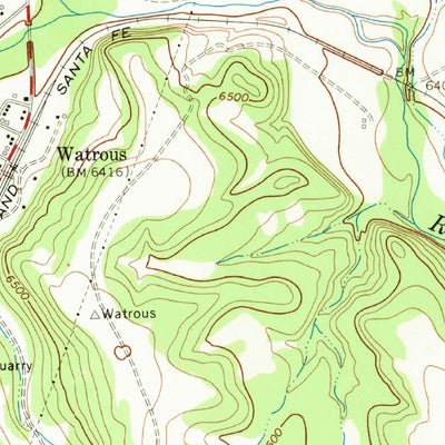 United States Geological Survey Watrous, NM (1966, 24000-Scale) digital map