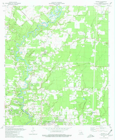 United States Geological Survey Watson, LA (1980, 24000-Scale) digital map