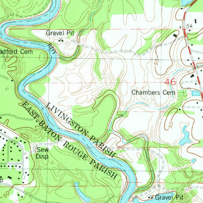 United States Geological Survey Watson, LA (1980, 24000-Scale) digital map