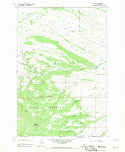 United States Geological Survey Watson, MT (1966, 24000-Scale) digital map