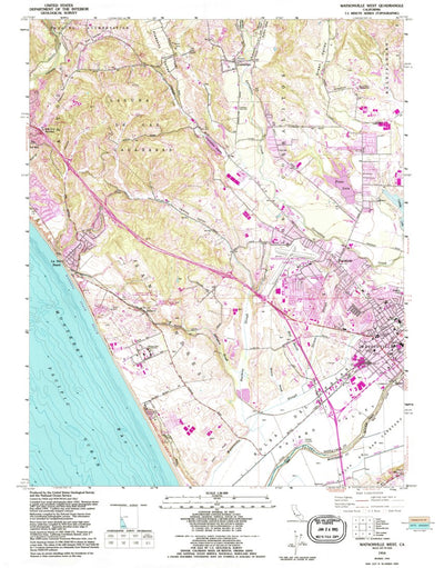 United States Geological Survey Watsonville West, CA (1954, 24000-Scale) digital map