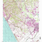 United States Geological Survey Watsonville West, CA (1995, 24000-Scale) digital map