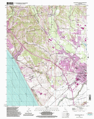 United States Geological Survey Watsonville West, CA (1995, 24000-Scale) digital map