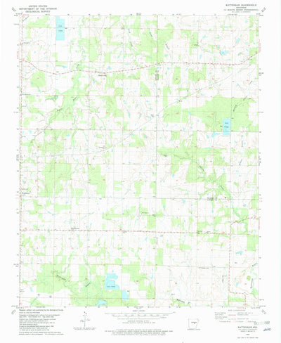 United States Geological Survey Wattensaw, AR (1982, 24000-Scale) digital map