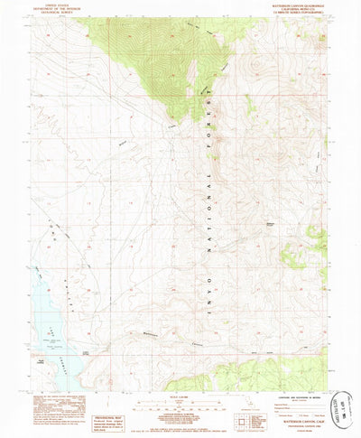 United States Geological Survey Watterson Canyon, CA (1984, 24000-Scale) digital map