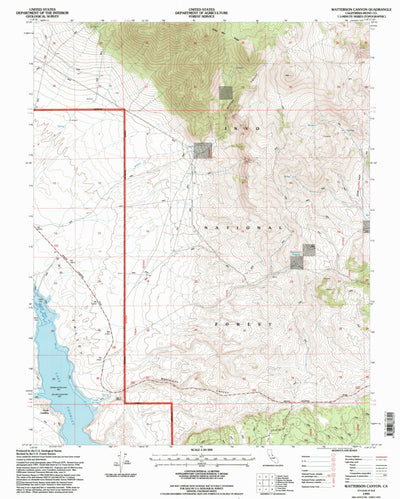 United States Geological Survey Watterson Canyon, CA (1994, 24000-Scale) digital map