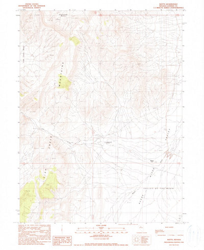 United States Geological Survey Watts, NV (1990, 24000-Scale) digital map