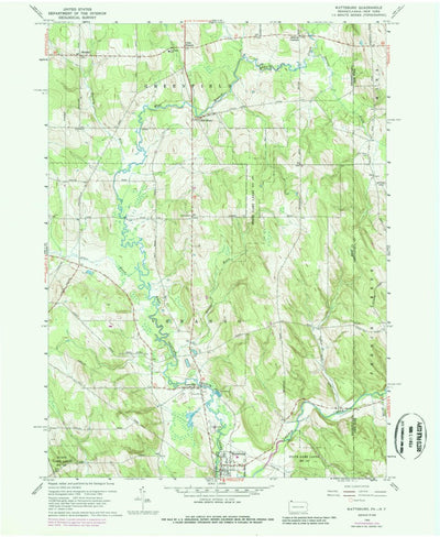 United States Geological Survey Wattsburg, PA-NY (1960, 24000-Scale) digital map