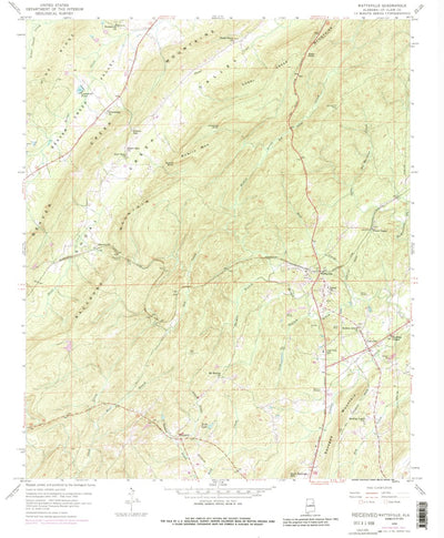 United States Geological Survey Wattsville, AL (1958, 24000-Scale) digital map