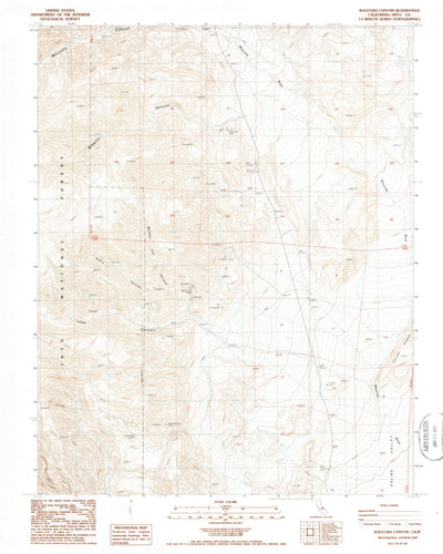 United States Geological Survey Waucoba Canyon, CA (1987, 24000-Scale) digital map