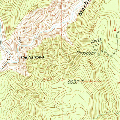 United States Geological Survey Waucoba Mountain, CA (1990, 24000-Scale) digital map