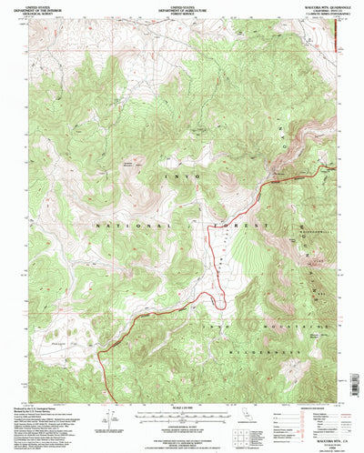 United States Geological Survey Waucoba Mountain, CA (1994, 24000-Scale) digital map