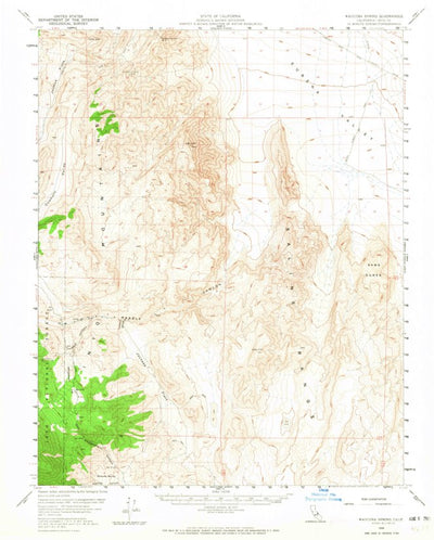 United States Geological Survey Waucoba Spring, CA (1958, 62500-Scale) digital map