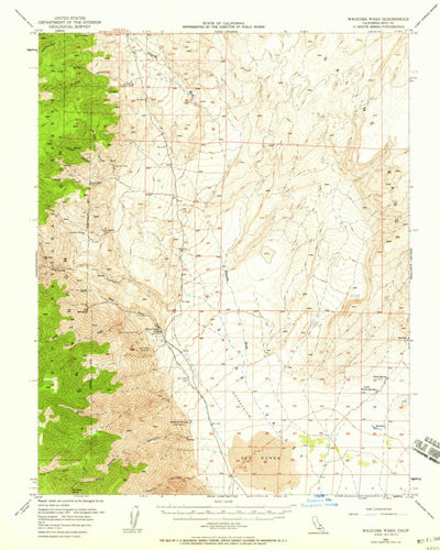 United States Geological Survey Waucoba Wash, CA (1957, 62500-Scale) digital map
