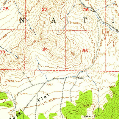United States Geological Survey Waucobo Mountain, CA (1951, 62500-Scale) digital map