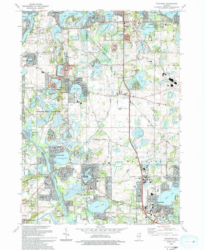 United States Geological Survey Wauconda, IL (1993, 24000-Scale) digital map