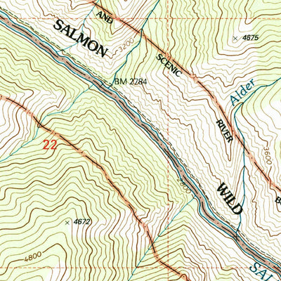 United States Geological Survey Waugh Mountain, ID (1999, 24000-Scale) digital map