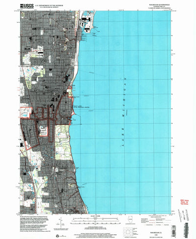 United States Geological Survey Waukegan, IL (1998, 24000-Scale) digital map