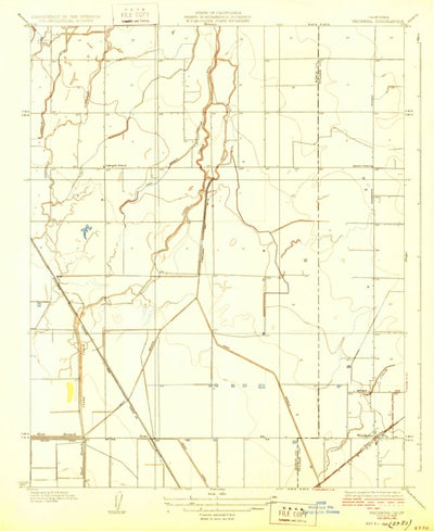 United States Geological Survey Waukena, CA (1928, 31680-Scale) digital map