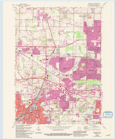 United States Geological Survey Waukesha, WI (1959, 24000-Scale) digital map