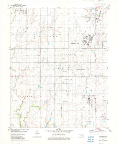 United States Geological Survey Waukomis, OK (1982, 24000-Scale) digital map