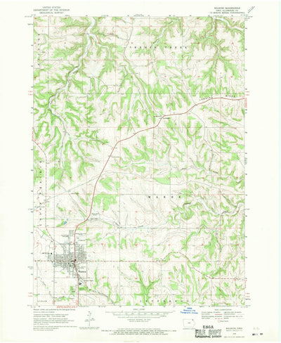 United States Geological Survey Waukon, IA (1968, 24000-Scale) digital map