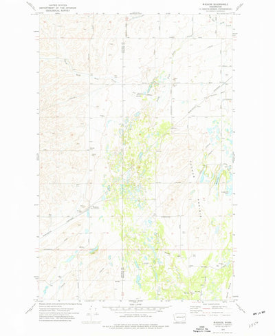 United States Geological Survey Waukon, WA (1973, 24000-Scale) digital map