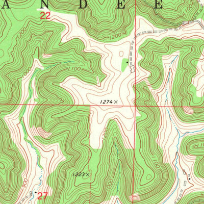 United States Geological Survey Waumandee, WI (1973, 24000-Scale) digital map