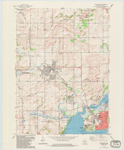 United States Geological Survey Waunakee, WI (1983, 24000-Scale) digital map