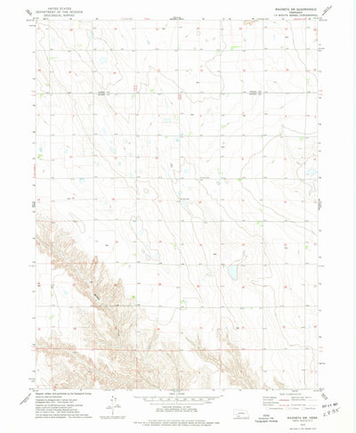 United States Geological Survey Wauneta SW, NE (1973, 24000-Scale) digital map