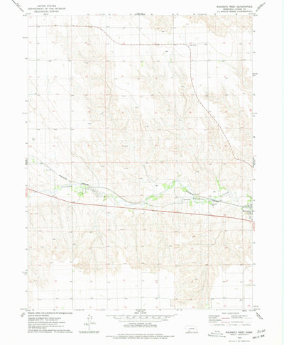 United States Geological Survey Wauneta West, NE (1974, 24000-Scale) digital map