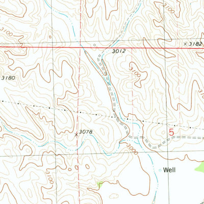 United States Geological Survey Wauneta West, NE (1974, 24000-Scale) digital map