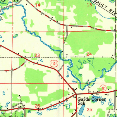 United States Geological Survey Waupaca, WI (1957, 48000-Scale) digital map
