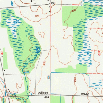 United States Geological Survey Waupaca, WI (1992, 24000-Scale) digital map