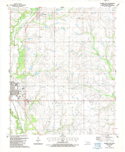 United States Geological Survey Waurika East, OK (1987, 24000-Scale) digital map