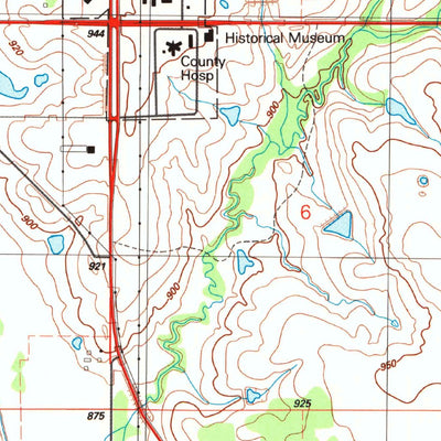 United States Geological Survey Waurika East, OK (1987, 24000-Scale) digital map