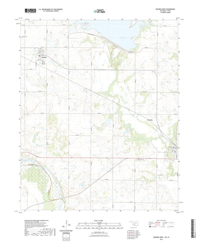 United States Geological Survey Waurika West, OK (2022, 24000-Scale) digital map