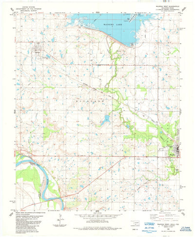 United States Geological Survey Waurika West, OK-TX (1984, 24000-Scale) digital map