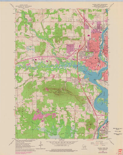 United States Geological Survey Wausau West, WI (1963, 24000-Scale) digital map