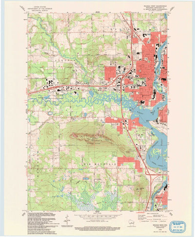 United States Geological Survey Wausau West, WI (1993, 24000-Scale) digital map