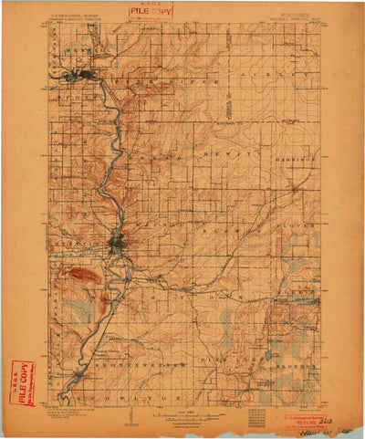 United States Geological Survey Wausau, WI (1902, 125000-Scale) digital map