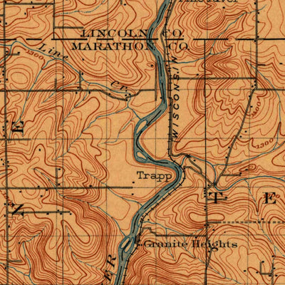 United States Geological Survey Wausau, WI (1902, 125000-Scale) digital map