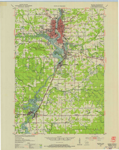 United States Geological Survey Wausau, WI (1953, 48000-Scale) digital map