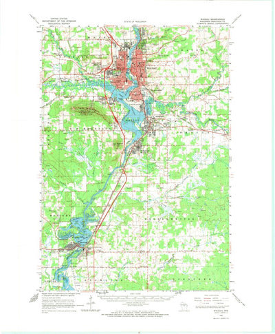 United States Geological Survey Wausau, WI (1963, 62500-Scale) digital map