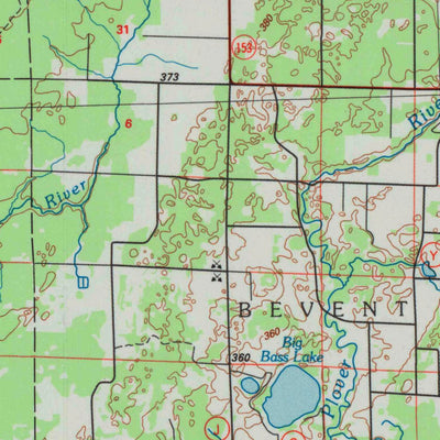 United States Geological Survey Wausau, WI (1984, 100000-Scale) digital map