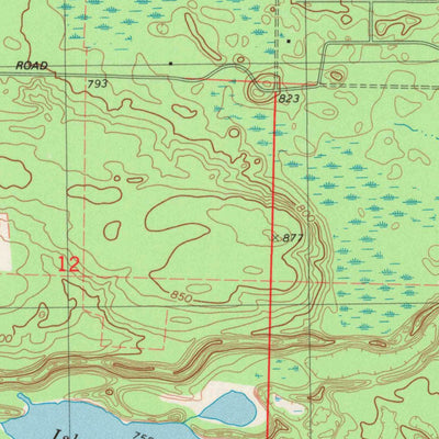 United States Geological Survey Wausaukee North, WI-MI (1982, 24000-Scale) digital map