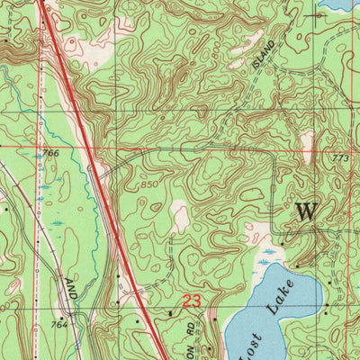United States Geological Survey Wausaukee North, WI-MI (1982, 24000-Scale) digital map