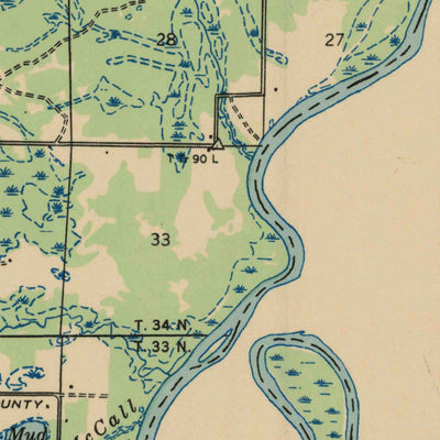 United States Geological Survey Wausaukee, WI-MI (1947, 48000-Scale) digital map